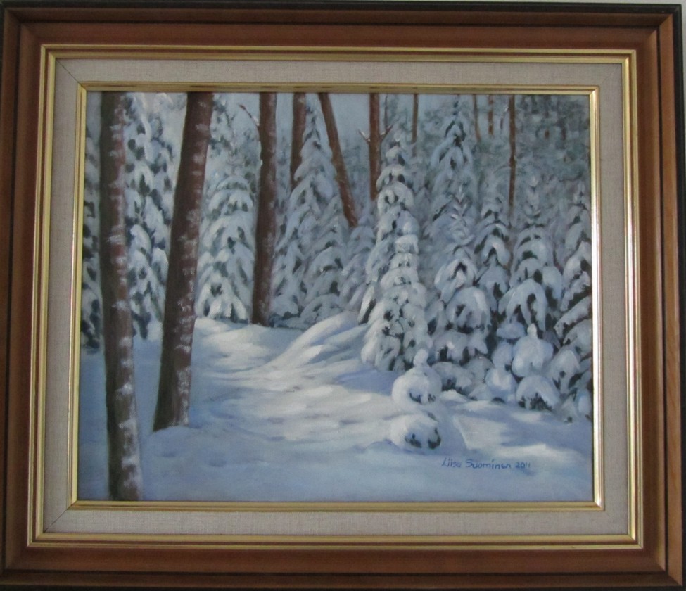 Talvinen metsä, 33x41